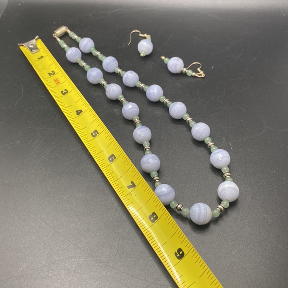 Natural Stone Necklace Earring Set - Picture 7 of 7